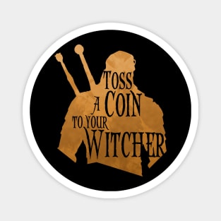 Witcher silhouette: Toss a Coin - variant Magnet